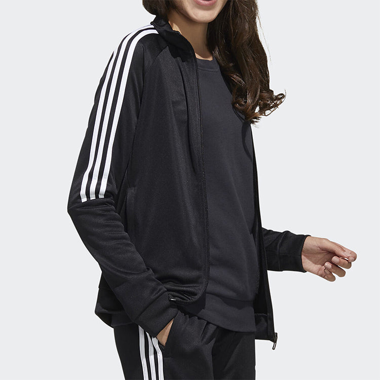 (WMNS) adidas Stand Collar Casual Sports Jacket Black FL0170
