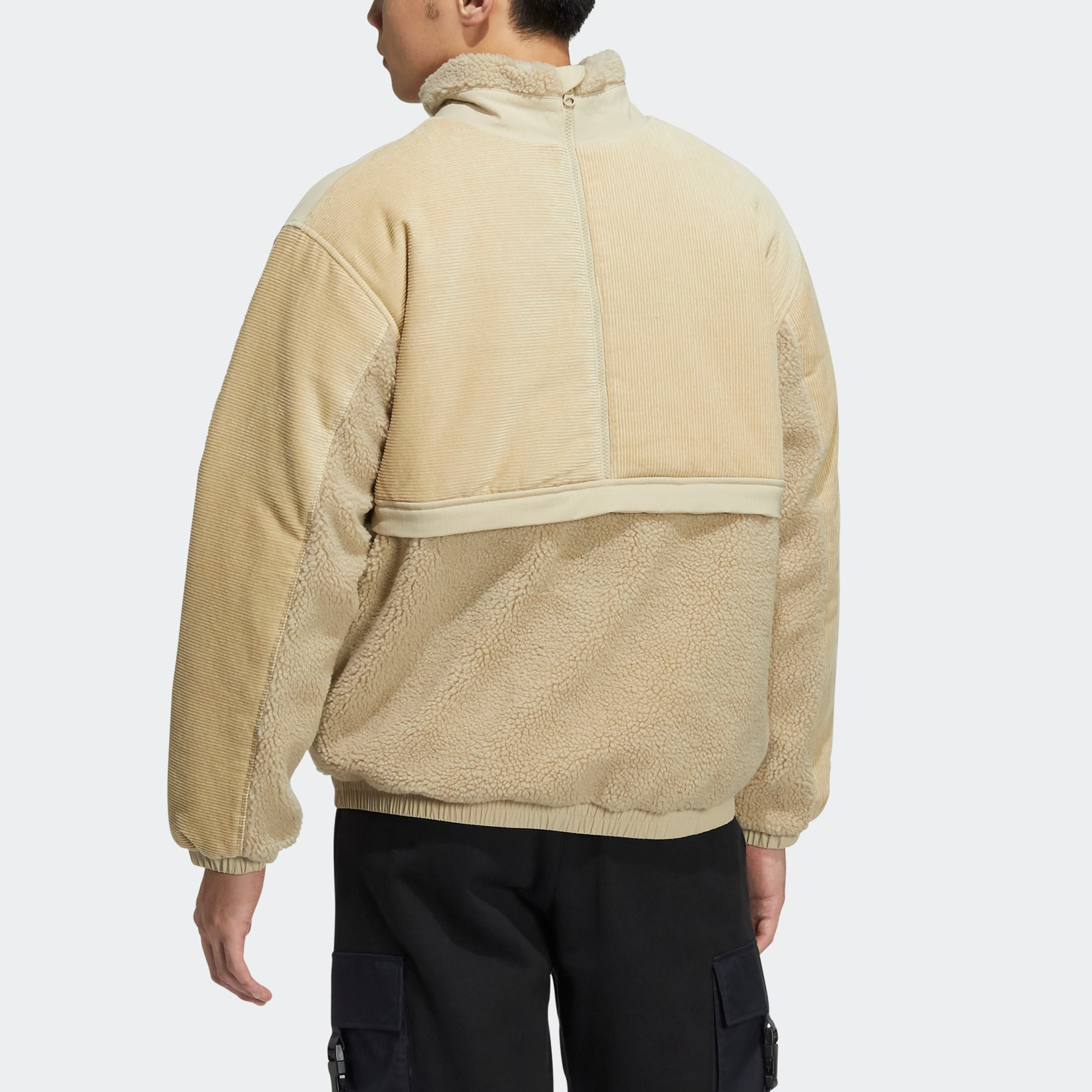 Men's adidas originals Adicolor Jkt Retro Splicing Stay Warm Sports Stand Collar Jacket Prairie Brown HP1817
