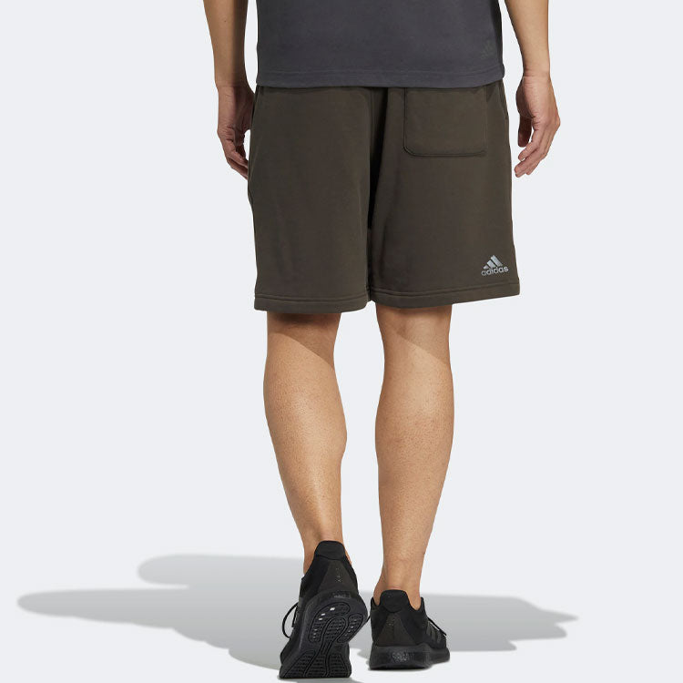 Men's adidas Logo Printing Solid Color Casual Shorts Green HZ7026