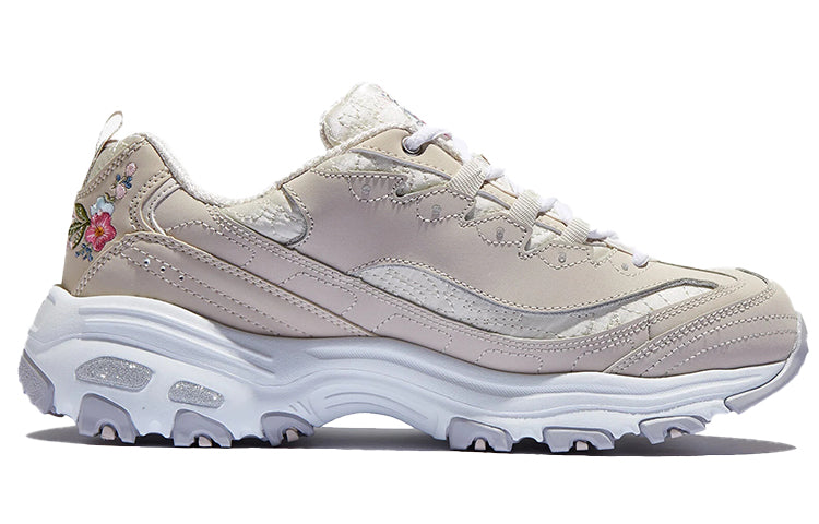 (WMNS) Skechers D'Lites 1.0 Low-Top Daddy Shoes Beige 11977-NAT