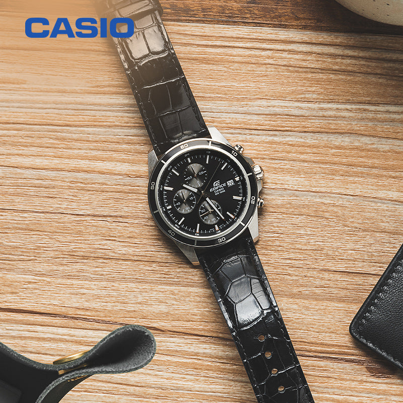 Men's CASIO EDIFICE Series Minimalistic Casual Watch Business Mens Black Analog EFR-526L-1AV