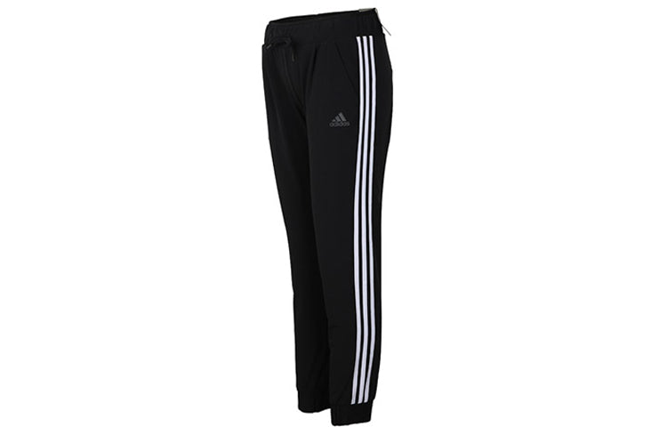 (WMNS) adidas Woven 3S Pant White Bundle Feet Sports Pants Black DW5724