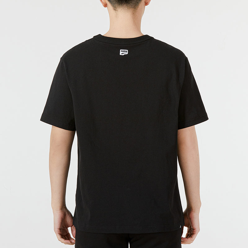 PUMA Downtown Graphic Tee Funny Printing Round Neck Short Sleeve Black 535400-01
