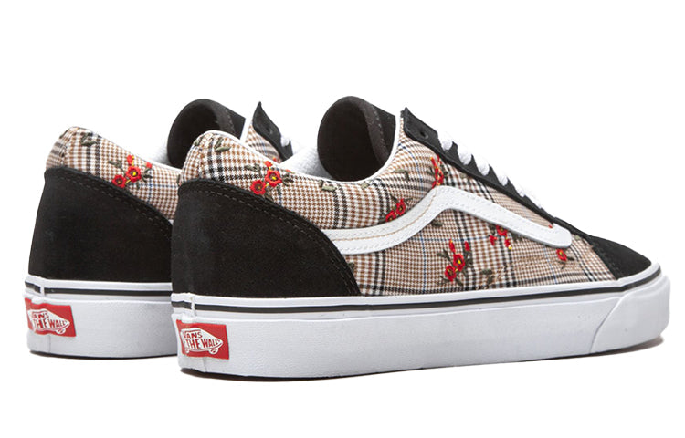 Vans OLD SKOOL (GLEN PLAID FLORAL) EMB 'Black White Red' VN0A4U3B2NV