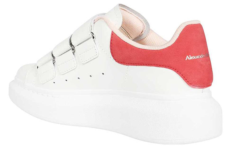 (WMNS) Alexander McQueen Leather Sneakers 'White Pink' 708075WHGP79996