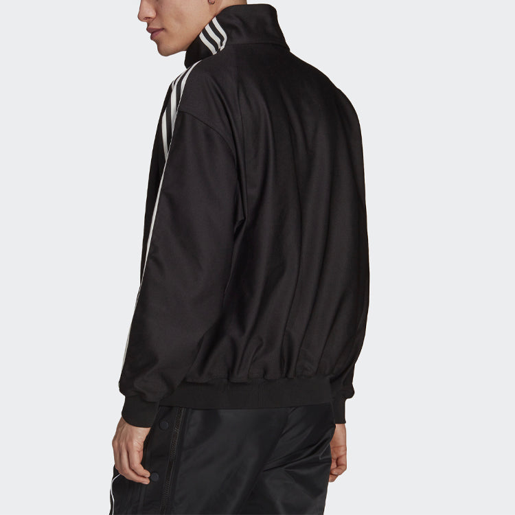 adidas Casual Stand Collar Sports Jacket Black H33502