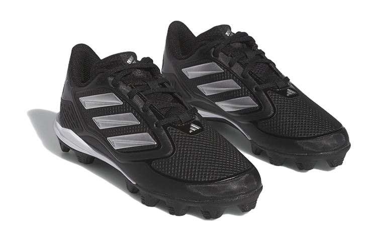 (GS) adidas PureHustle 3 MD 'Black Silver Metallic' IG7142