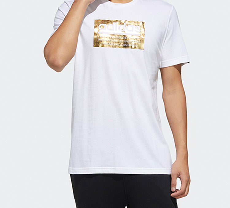 adidas M Foil Box T Printing Short Sleeve White FM6259