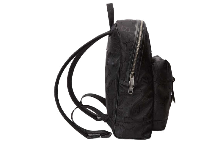 Men's Gucci Off The Grid OTG Environmental Friendly Series Logo Leather Logo Nylon schoolbag Backpack Black 644992-H9HON-1000