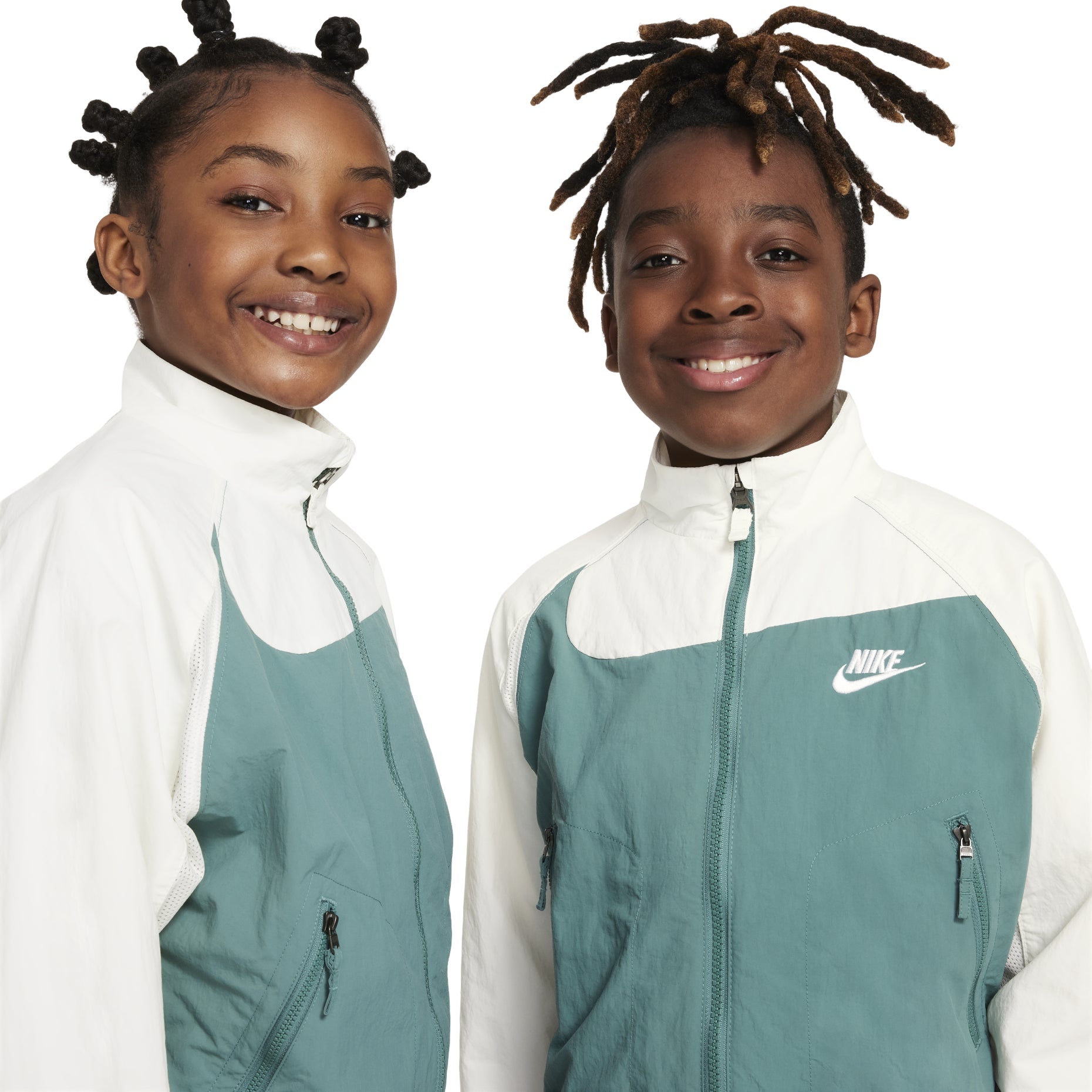 (PS) Nike Sportswear Amplify Woven Full-Zip Jacket 'White Teal' FN9134-361