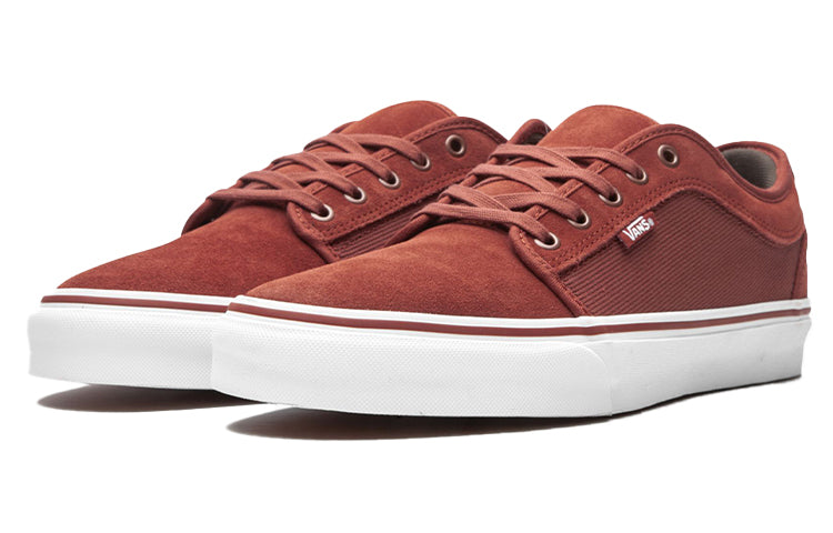 Vans Chukka Low Breathable Non-Slip Wear-resistant Low Tops Casual Skateboarding Shoes Red VN0A38CG0QV