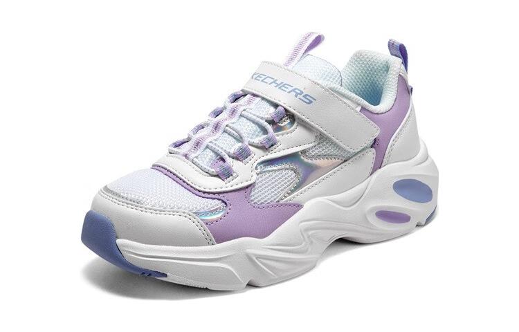 (GS) Skechers Casual Trainers 'White Purple' 303901L-WLV