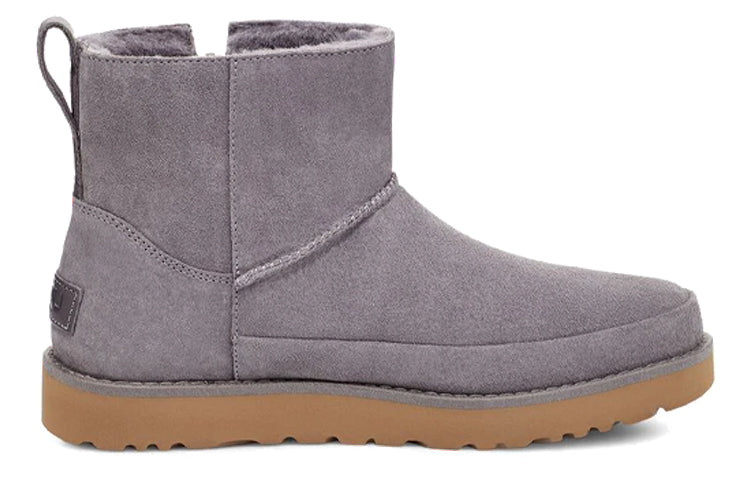 (WMNS) UGG Classic Zip Mini Suede 'Grey' 1113590-SHA