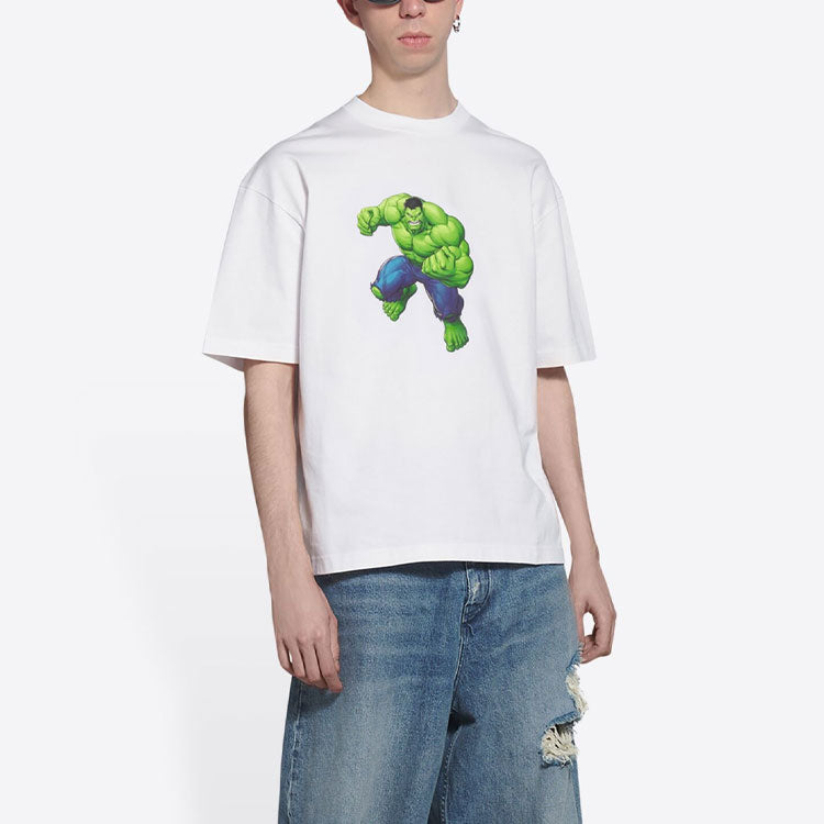 Balenciaga Hulk 2021 MARVEL Medium Fit T-shirt 'White' 612966TLV599000