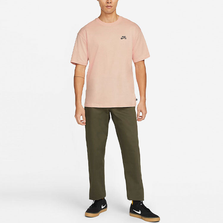 Nike Casual Sports animal Pattern Skateboard Short Sleeve Orange Pink DQ1849-800