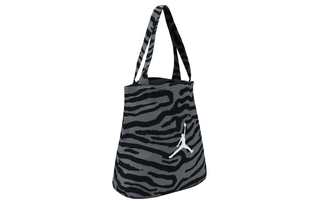 Air Jordan JORDAN BREAKFAST Series Large Capacity logo Version Printing Cotton handbag Unisex Black DX7177-010