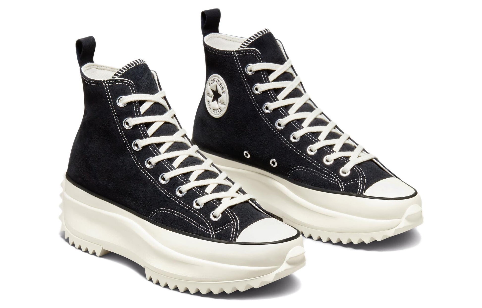 (WMNS) Converse Run Star Hike Platform Suede 'Black White' A01647C