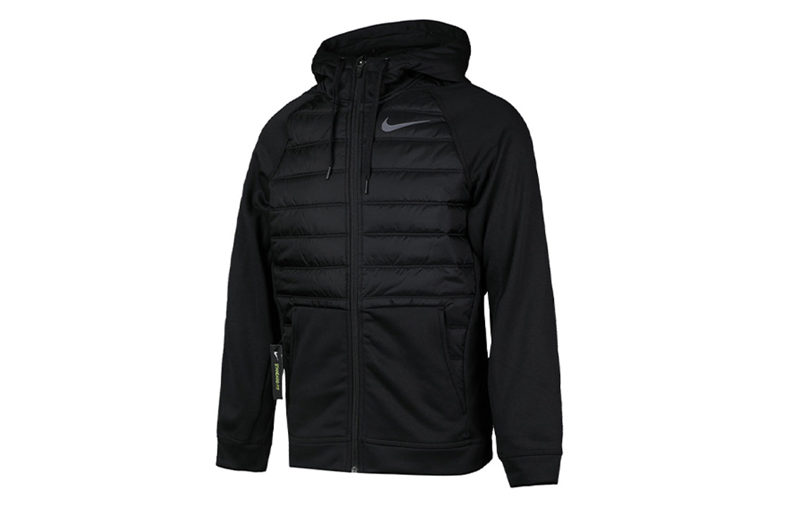 Nike Stay Warm Solid Color Sports Training Hooded Padded Jacket Black BV6299-010