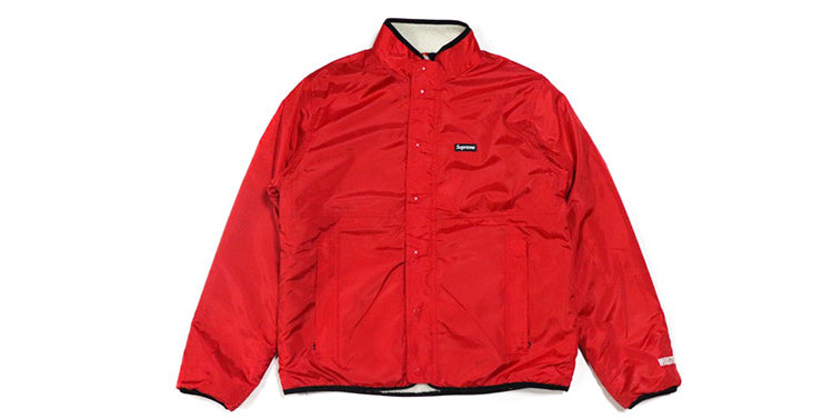 Supreme Reversible Logo Fleece Jacket 'Natural' SUP-FW18-514