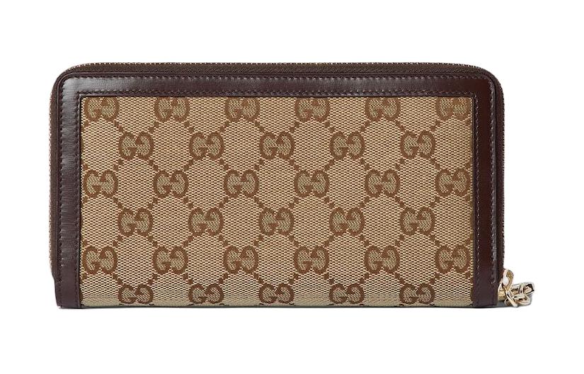 (WMNS) Gucci Luce Zip Around Wallet 'Beige Ebony Canvas' 790035-FADHW-9742