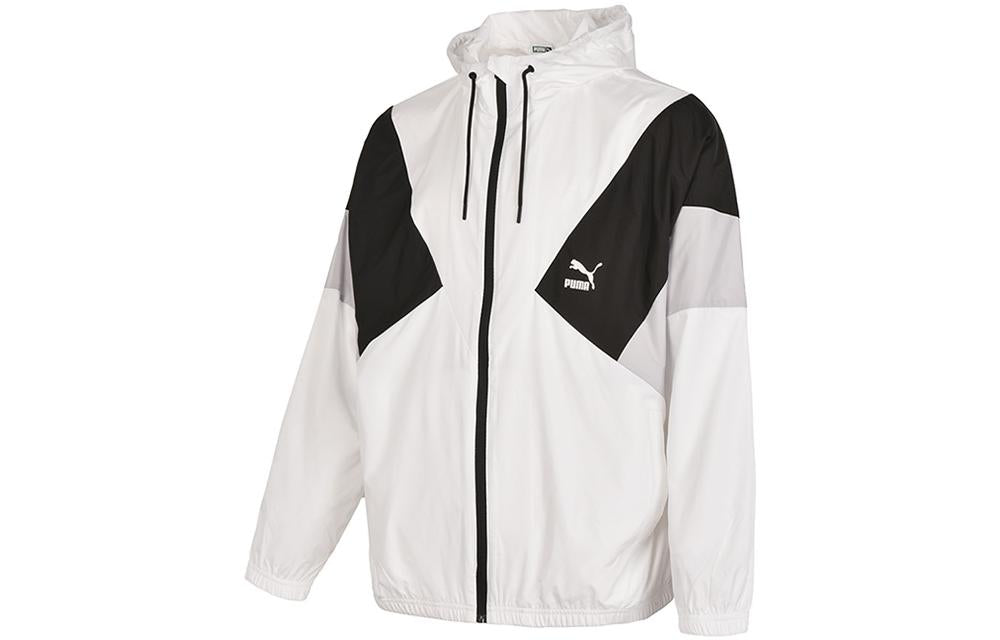 PUMA Colorblock Logo Hoodied Jacket 'White' 538603-02