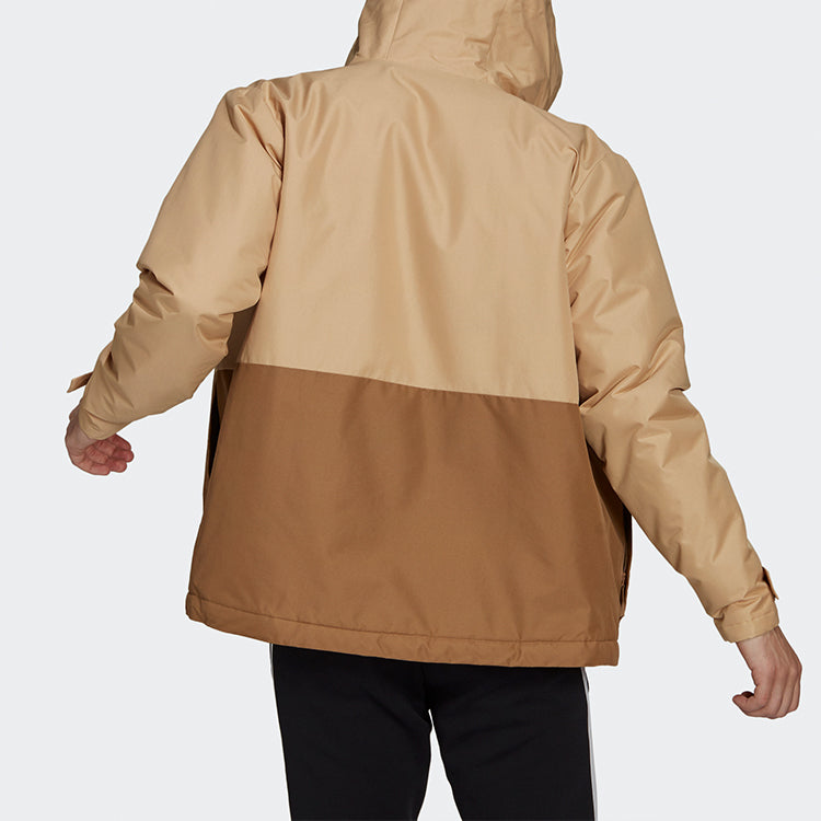 adidas Bsc St In H J Splicing hooded logo Sports Jacket Yellow GN3242