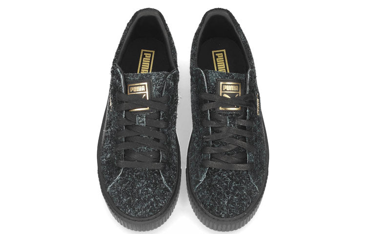(WMNS) PUMA Suede Platform Elemental 'Black' 362224-01
