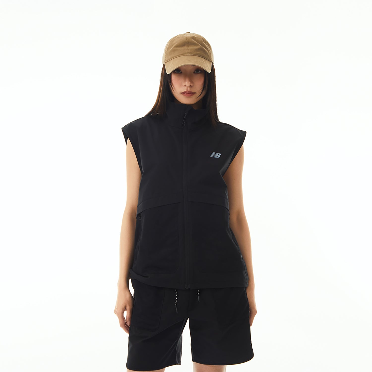 New Balance NB Logo Woven Vest Asia Sizing 'Black' NJE24181-BK