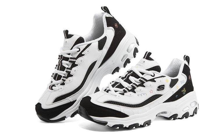 (WMNS) Skechers D'Lites 1.0 'White Black' 896155-WBK
