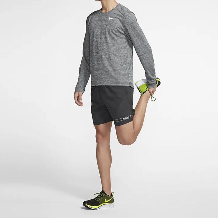 Men's Nike Gym Running Sports Long Sleeves Gray T-Shirt BV4754-068