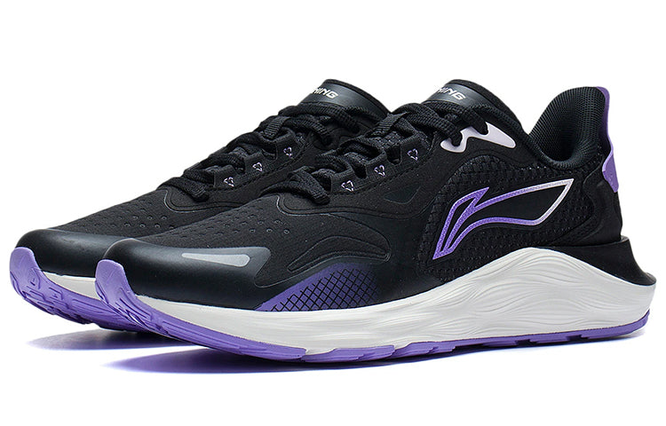 (WMNS) Li-Ning Daily Running Clouds Running Shoes 'Black Purple' ARSS014-1