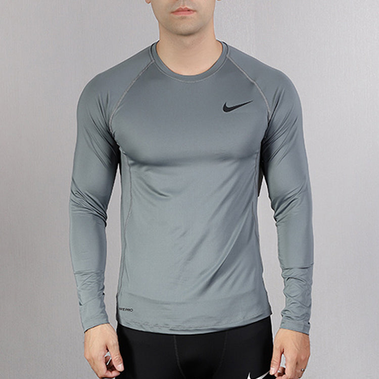 Nike Pro Slim Fit Version Long Sleeves Training Tops Gray BV5595-084