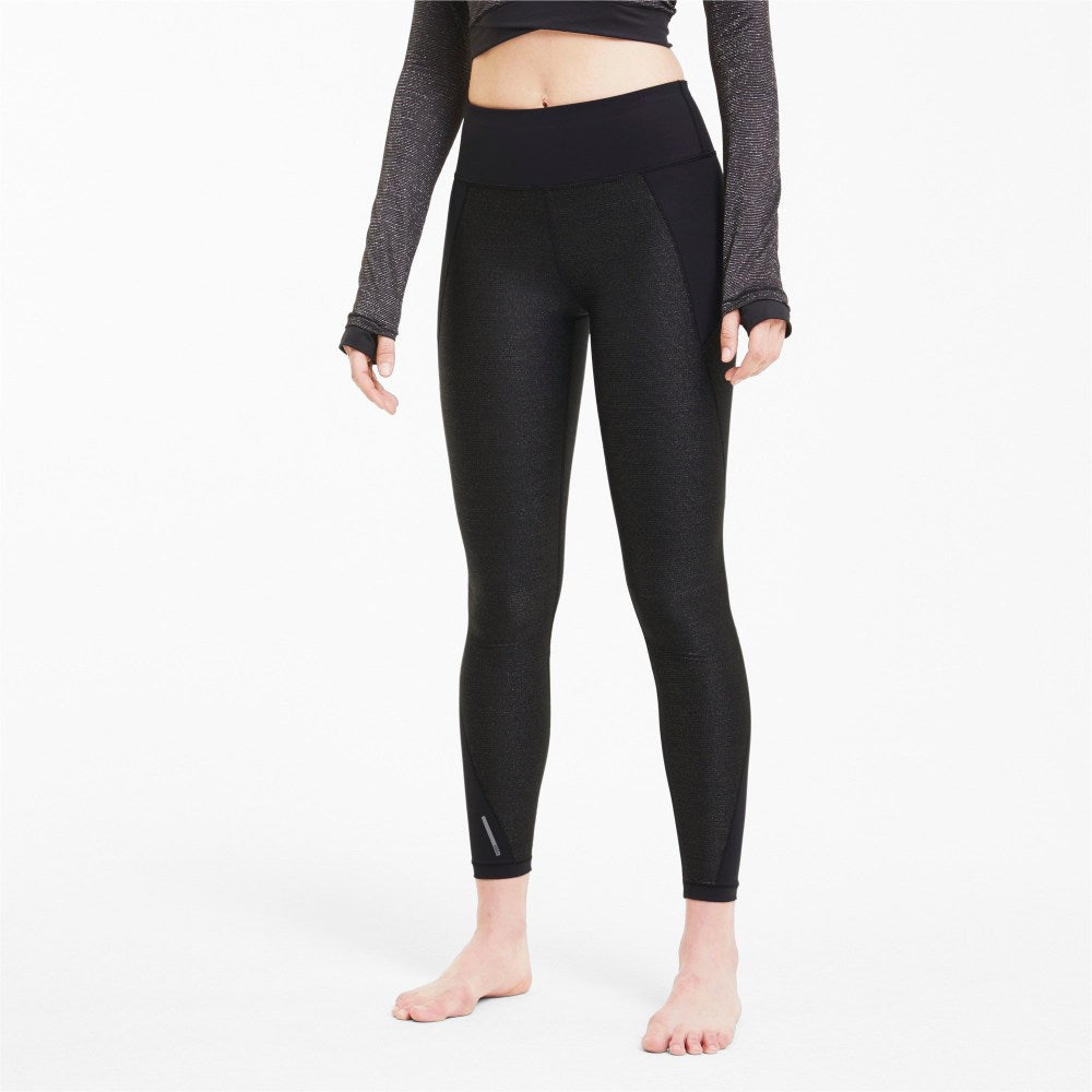 (WMNS) PUMA STUDIO METALLIC 7/8 Leggings 'Black' 519578-01
