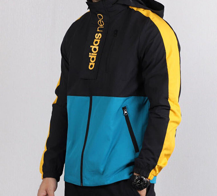 adidas neo M Cs wb 2 Splicing Sports Jacket Black FK9945