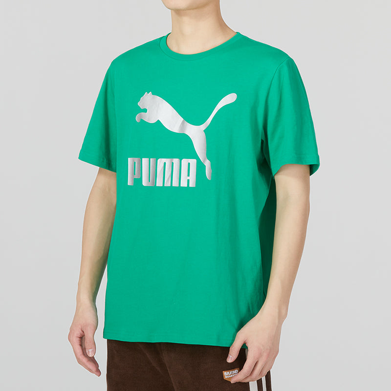 PUMA Classics Metallic Logo T-Shirt 'Green' 621559-36