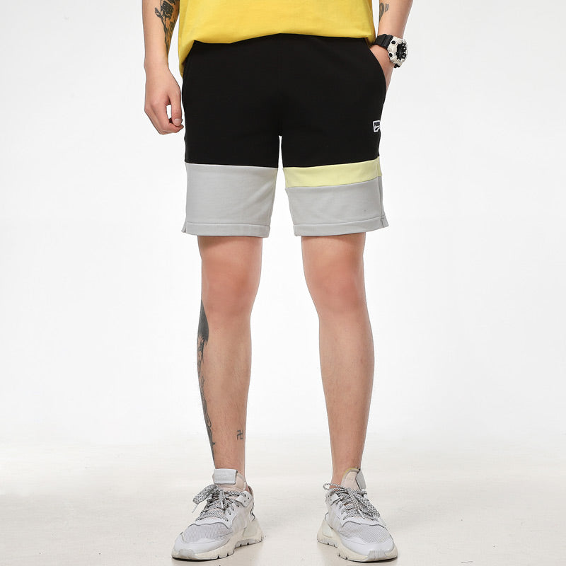 PUMA Solid Basic Shorts 'Black Grey Yellow' 531304-01