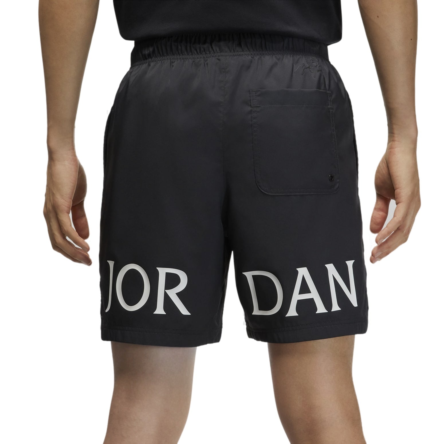 Men's Air Jordan Logo Printing Lacing Black Straight Shorts DM1373-010