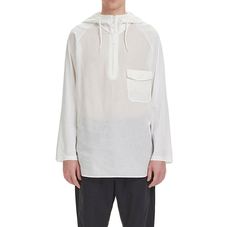 Men's Y-3 Tencelhooded Zip Ls Tee hooded raglan sleeve Long Sleeves Casual Jacket White DY7331