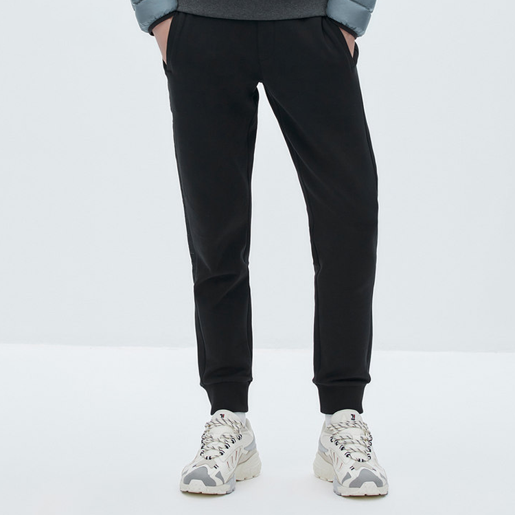 FILA Casual Side Splicing Casual Sports Knit Long Pants Black F11M948606F-BK