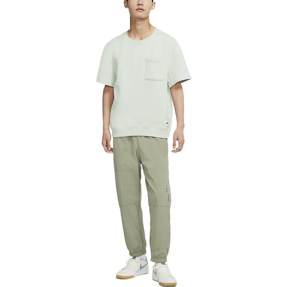 Nike SB Solid Color Round Neck Pocket Athleisure Casual Sports Short Sleeve Unisex Blue / Navy Blue DH2930-017