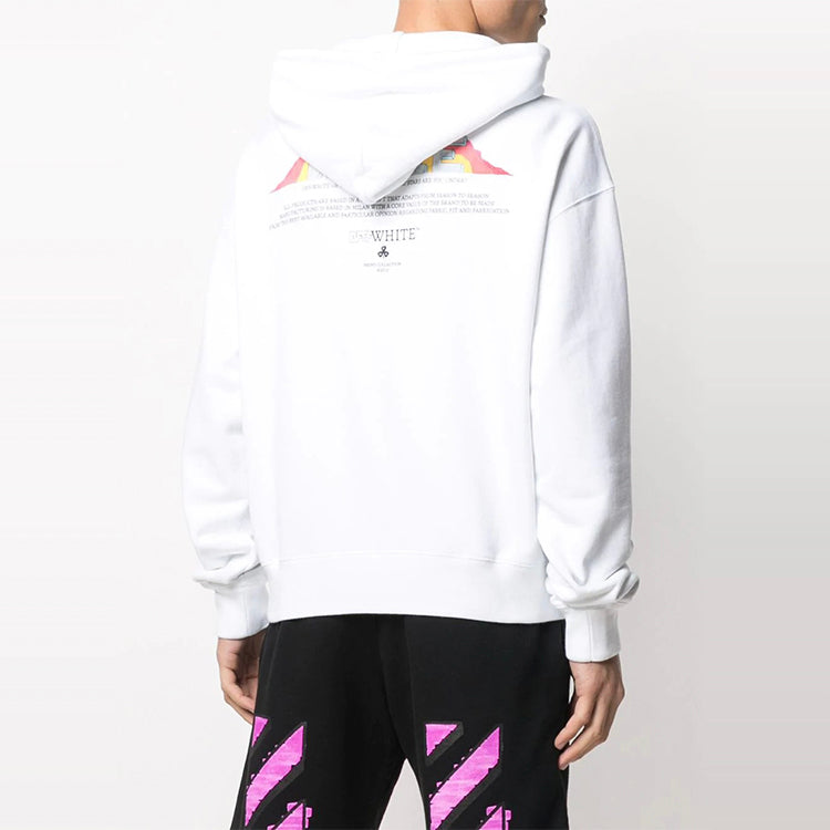 Men's Off-White SS21 Graffiti Printing Logo White OMBB037R21FLE0060125