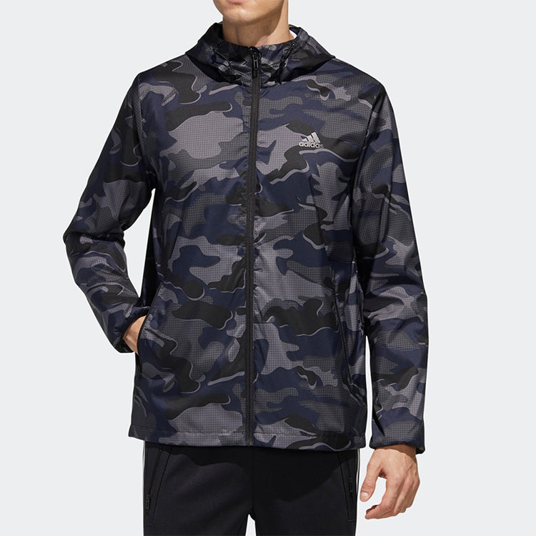 Men's adidas Mh Wb Camo Sports Stylish Jacket Black GF3967