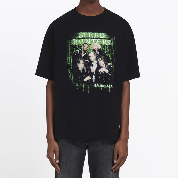 Men's Balenciaga Speedhunters Band Short Sleeve Black 556133TCV381000