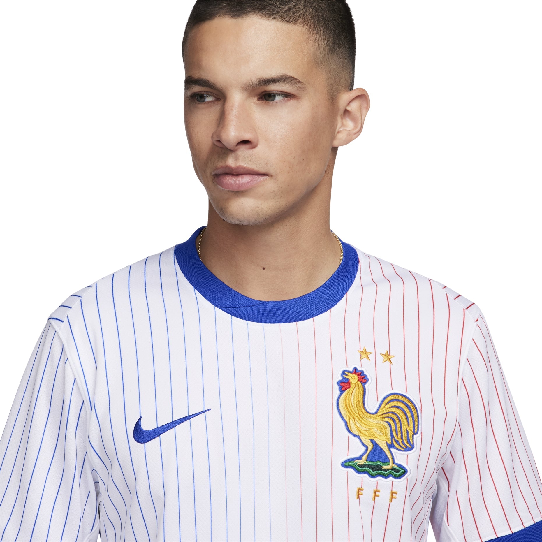 Nike France FFF 24/25 Stadium Away Soccer Jersey 'White Blue' FJ4273-100