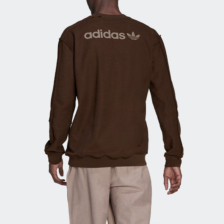 Men's adidas originals Sports Round Neck Pullover Brown HP0437