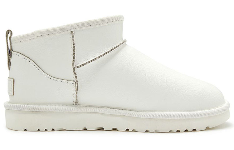 (WMNS) UGG Classic Ultra Mini Broken Logo 'White' 1129270-PDWH