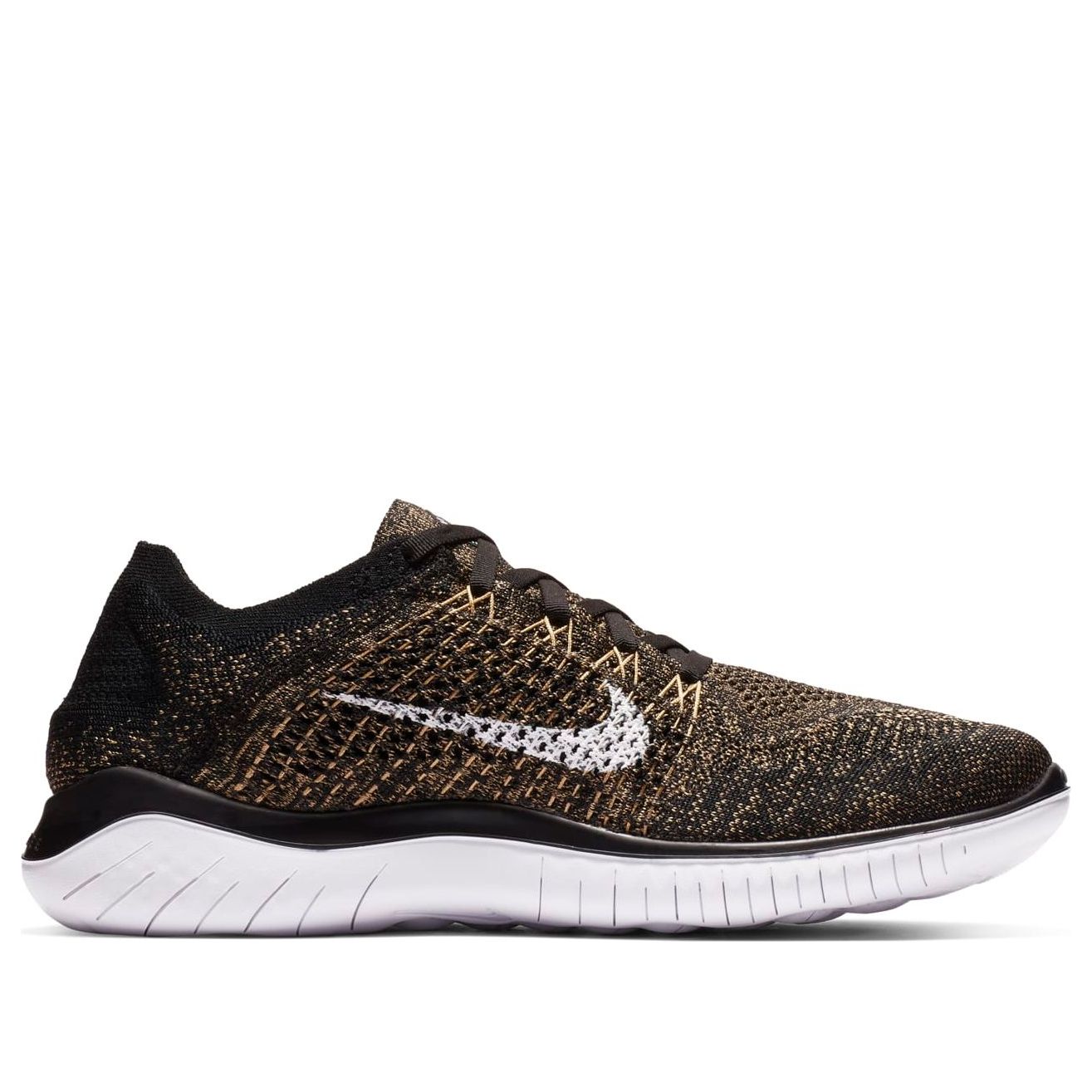Nike Free RN Flyknit 2018 'Black Club Gold' 942838-005