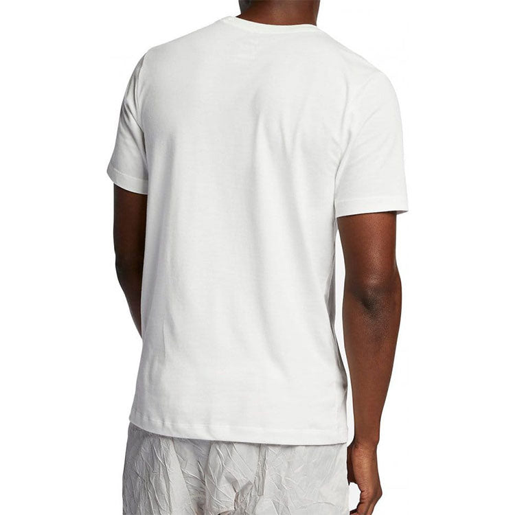 Nike DRI-FIT Casual Sports Round Neck Tee 'White Black' AO0650-133
