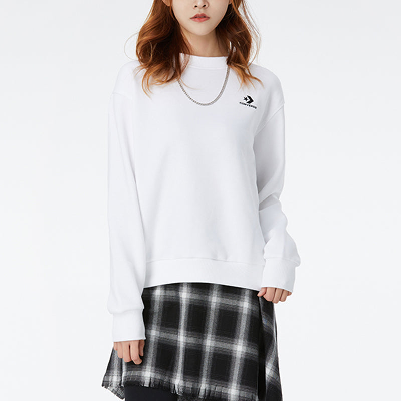 (WMNS) Converse Casual SweatshirtAsia Sizing 'White' 10020870-A07