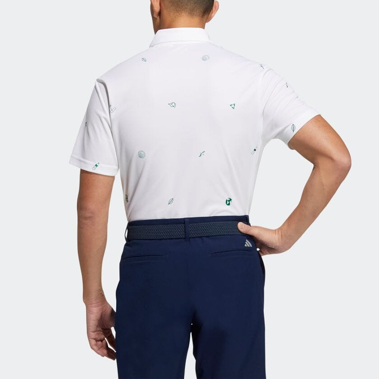 adidas Play Green Monogram Polo Shirt 'White' HT6843